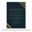 Load image into Gallery viewer, Classic Black & Gold Graduation Party Invitation Coll. 25