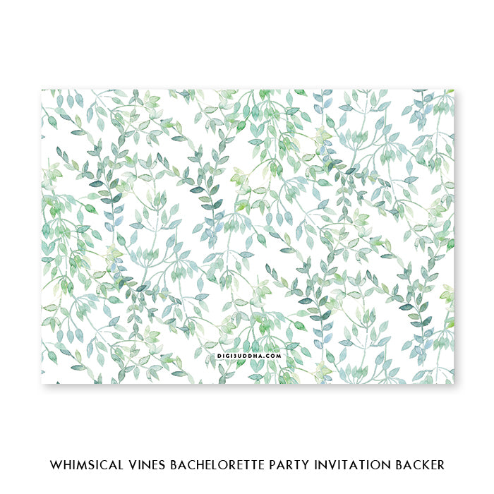 Whimsical Vines Bachelorette Invitation Coll. 16