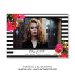 Load image into Gallery viewer, Red Roses & Black Stripes Graduation Announcement Coll. 1B