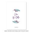 Load image into Gallery viewer, Purple Watercolor Florals Save the Date Invitation Coll. 4