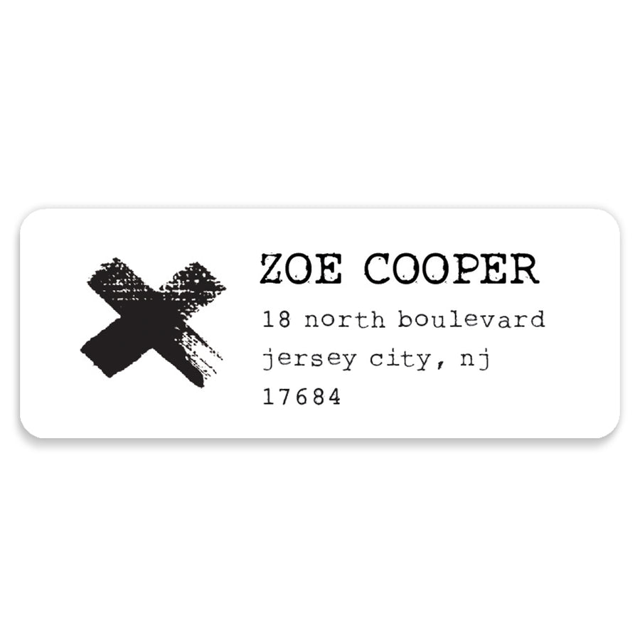 Edgy Black & White Address Labels | Coll. 7