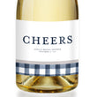 Load image into Gallery viewer, Navy Gingham Bridal Shower Champagne Labels Coll. 3