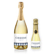 Load image into Gallery viewer, Navy Gingham Bridal Shower Champagne Labels Coll. 3