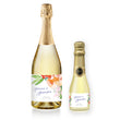 Load image into Gallery viewer, Bright Watercolor Floral Engagement Champagne Labels Coll. 9