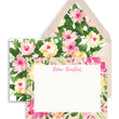 Load image into Gallery viewer, Pink & Green Floral Personalized Stationery