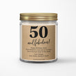 Load image into Gallery viewer, 50 and Fabulous Scented Personalized Candle