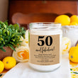 Load image into Gallery viewer, 50 and Fabulous Scented Personalized Candle