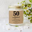 Load image into Gallery viewer, 50 and Fabulous Scented Personalized Candle