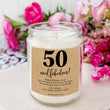 Load image into Gallery viewer, 50 and Fabulous Scented Personalized Candle