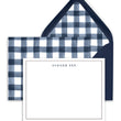 Load image into Gallery viewer, Navy Plaid Gingham Personalized Stationery