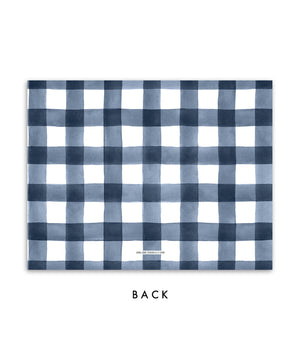 Navy Gingham Personalized Stationery Coll. 3