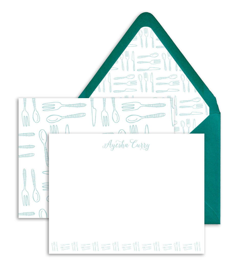 Forks & Spoons Personalized Stationery Coll. 5