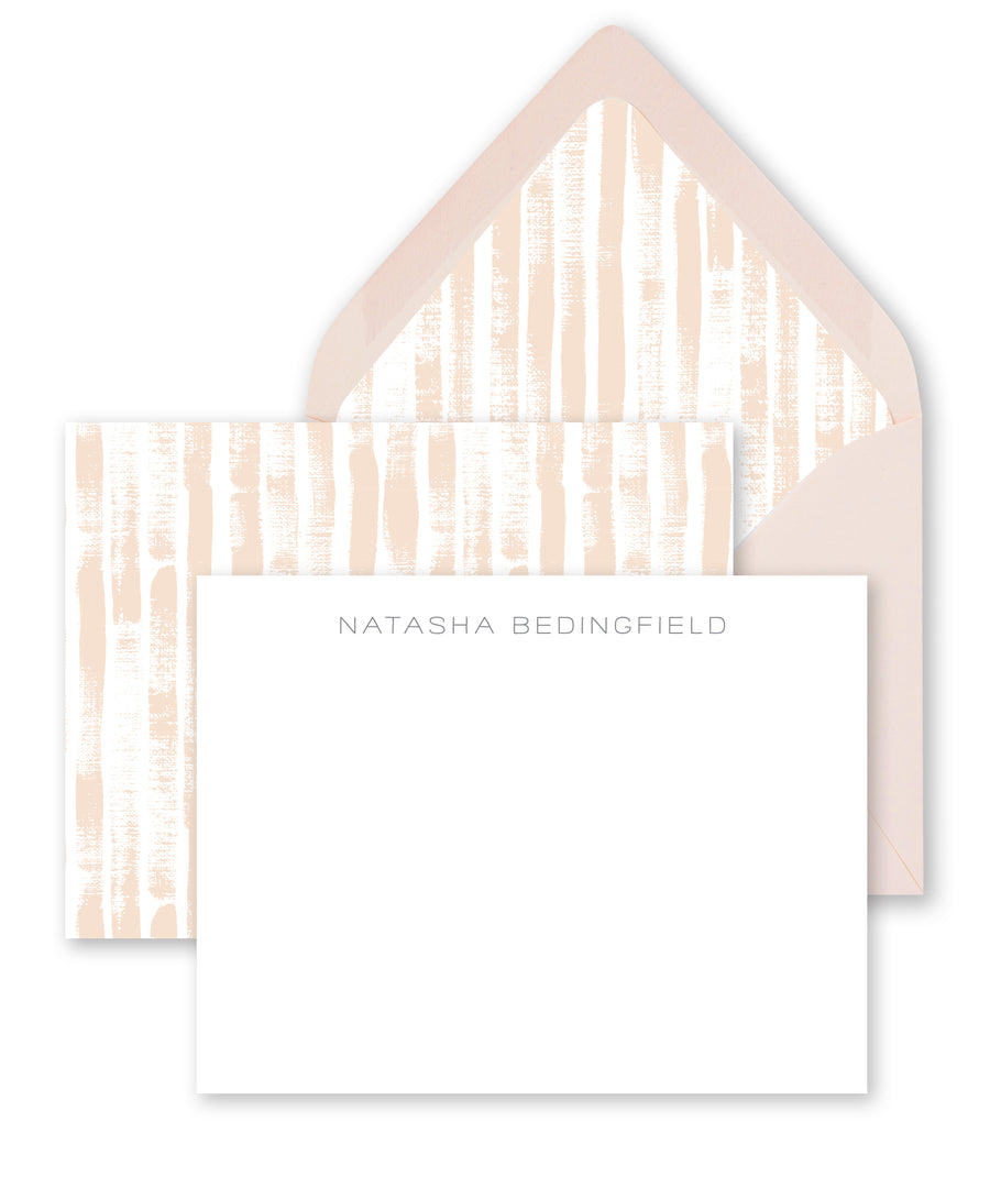 Neutral Stripes Personalized Stationery Coll. 14