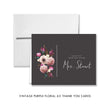 Load image into Gallery viewer, Elegant purple floral vintage bridal shower invitations featuring deep purple and pink floral patterns in a black boho style.
