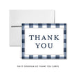 Load image into Gallery viewer, Navy Gingham Thank You Card Coll. 3