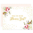 Load image into Gallery viewer, Watercolor Florals + Glitter Dots Will You Be My Bridesmaid? Card