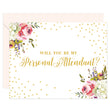 Load image into Gallery viewer, Watercolor Florals + Glitter Dots Will You Be My Bridesmaid? Card