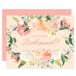 Load image into Gallery viewer, Peach Floral Bridesmaid Proposal Card