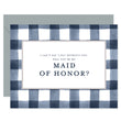 Load image into Gallery viewer, Navy Gingham Will You Be My Bridesmaid? Card | Coll. 3
