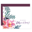 Load image into Gallery viewer, Purple Watercolor Florals Will You Be My Bridesmaid? Card | Coll. 4
