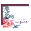 Load image into Gallery viewer, Purple Watercolor Florals Will You Be My Bridesmaid? Card | Coll. 4