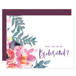 Load image into Gallery viewer, Purple Floral Bridesmaid Proposal Card