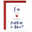 Load image into Gallery viewer, Modern Navy Lettering Maid of Honor Proposal Card | Mia