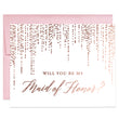 Load image into Gallery viewer, Will You Be My Bridesmaid? Rose Gold Foil Proposal Card