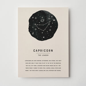 Capricorn Zodiac Sign Art Print