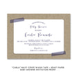 Load image into Gallery viewer, “Carla” Navy Stripe Washi Tape + Kraft Paper Baby Shower Invitation