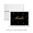 Load image into Gallery viewer, "Casy" Black + Gold Foil Dots Thank You Card