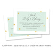Load image into Gallery viewer, "Casy" Mint + Gold Foil Dots Baby Shower Invitation