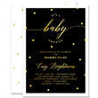 Load image into Gallery viewer, "Casy" Black + Gold Foil Dots Baby Shower Invitation