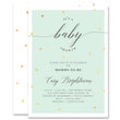 Load image into Gallery viewer, "Casy" Mint + Gold Foil Dots Baby Shower Invitation