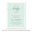 Load image into Gallery viewer, "Casy" Mint + Gold Foil Dots Baby Shower Invitation