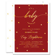 Load image into Gallery viewer, "Casy" Red + Gold Foil Dots Baby Shower Invitation