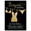 Load image into Gallery viewer, Black and Gold Lingerie Shower Invitation