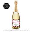 Load image into Gallery viewer, "Christy" Floral + Black Stripe Graduation Champagne Labels