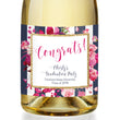 Load image into Gallery viewer, "Christy" Floral + Navy Stripe Graduation Champagne Labels
