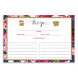 Load image into Gallery viewer, Navy Stripe + Pink Roses Recipe Cards | Christy