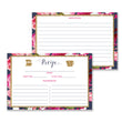 Load image into Gallery viewer, Navy Stripe + Pink Roses Recipe Cards | Christy