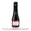 Load image into Gallery viewer, "Christy" Floral + Black Stripe Graduation Champagne Labels