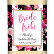 Load image into Gallery viewer, "Christy" Stripe + Pink Roses Bachelorette Party Wine Labels