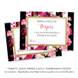 Load image into Gallery viewer, "Christy" Black Stripe + Pink Roses Baby Shower Invitation