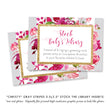 Load image into Gallery viewer, "Christy" Gray Stripe + Pink Roses Baby Shower Invitation