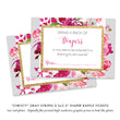 Load image into Gallery viewer, "Christy" Gray Stripe + Pink Roses Baby Shower Invitation