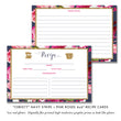 Load image into Gallery viewer, Navy blue and pink bridal shower invitation featuring pink florals, magenta accents, and navy stripes with a gold frame