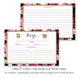 Load image into Gallery viewer, Magenta floral black striped bridal shower invitation featuring pink flowers, elegant gold frame and black and white stripes