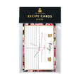 Load image into Gallery viewer, Black Stripe + Pink Roses Recipe Cards | Christy