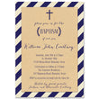 Load image into Gallery viewer, "Courtney" Kraft + Navy Stripe Baptism Invitation
